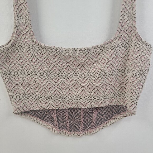 Free People Intimately Women's Tank Top Cropped  Tan Size M Knit Strech - Picture 5 of 7